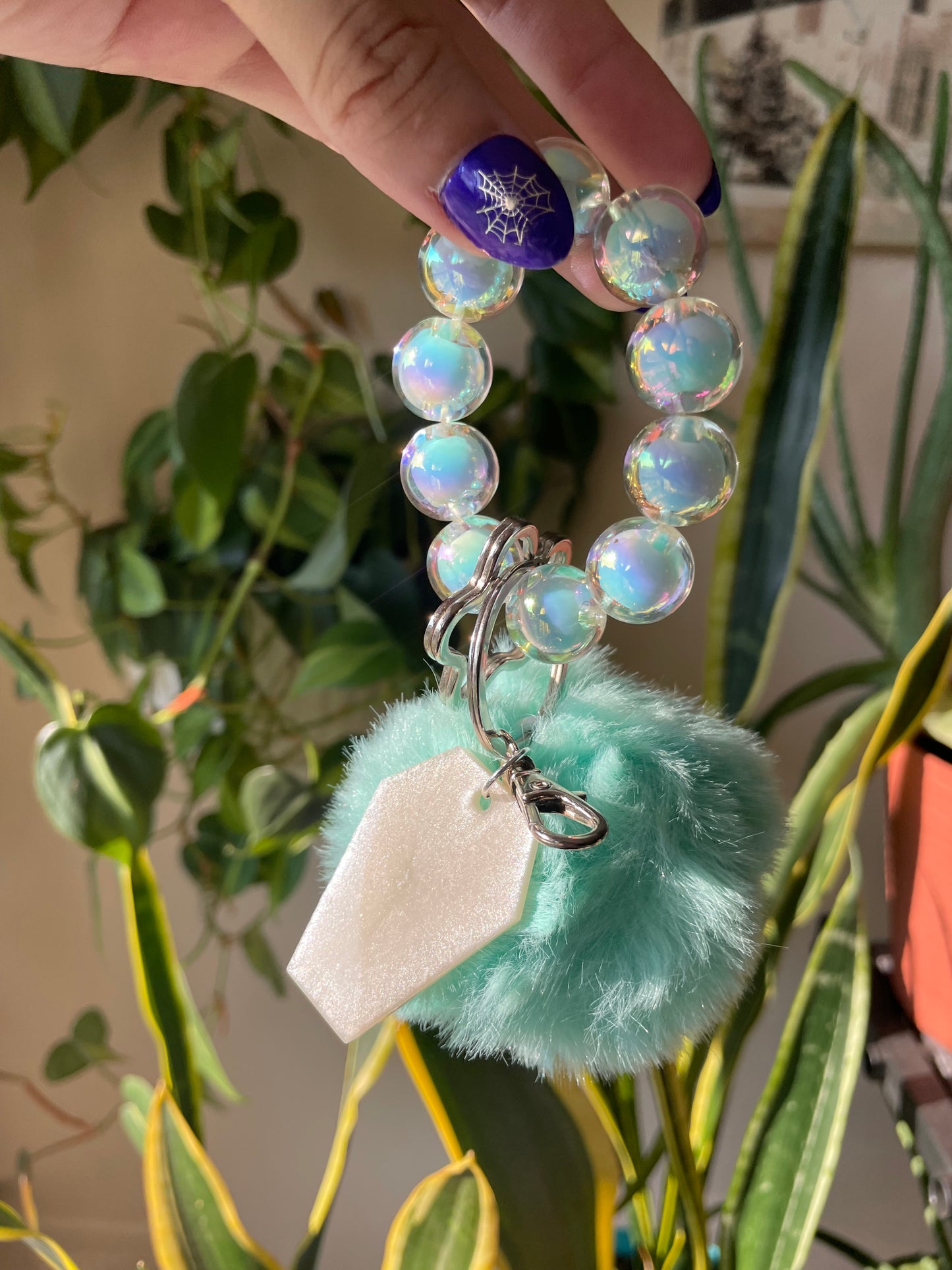 Various unique bubble bead bag charms and keychains