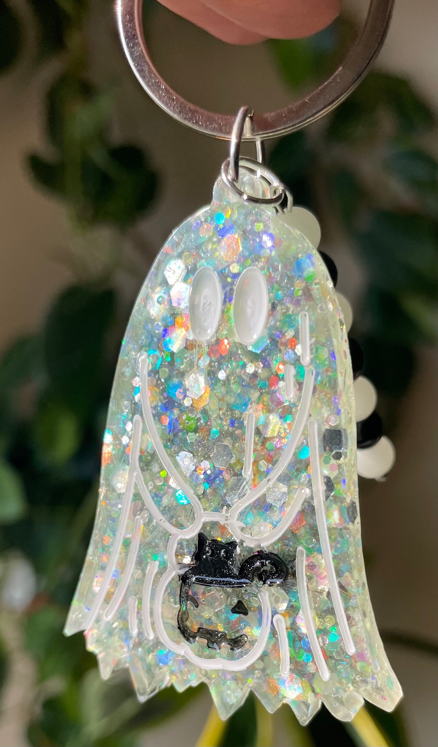 Glow in the dark ghost keychains