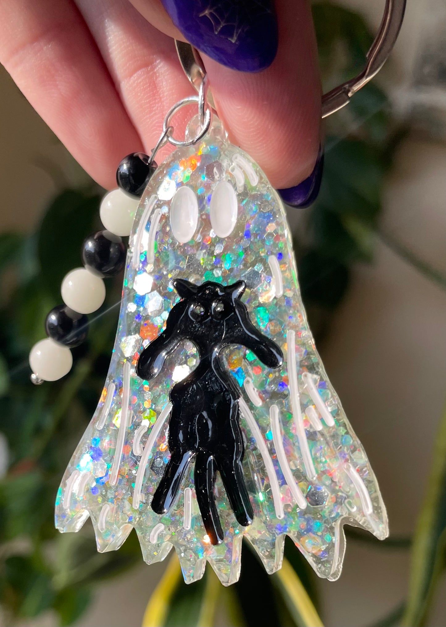 Glow in the dark ghost keychains