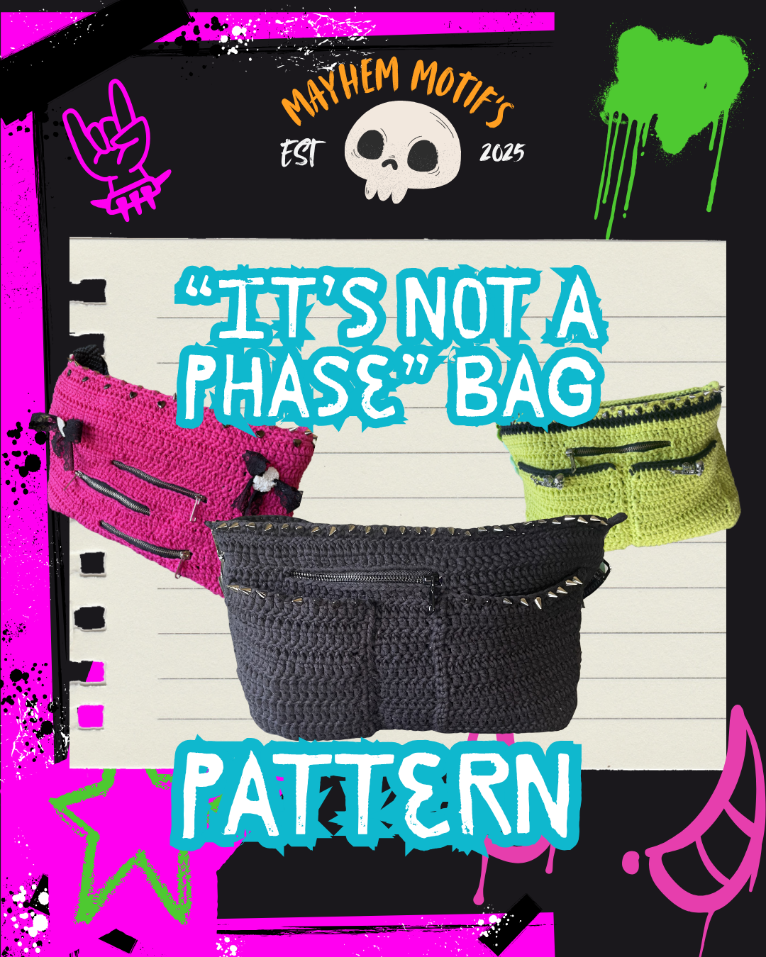 "It's not a phase" crochet bag pattern