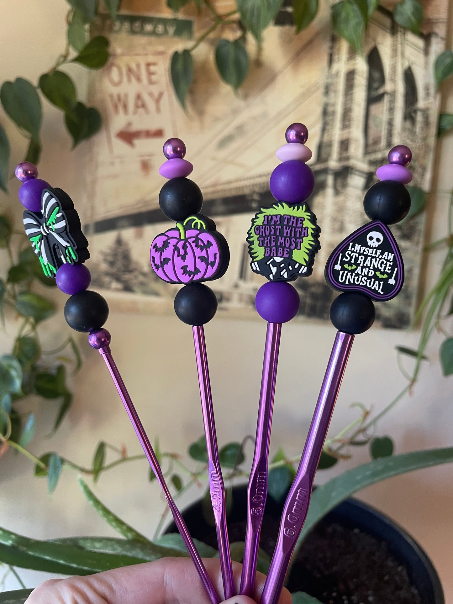 Beaded crochet hook sets