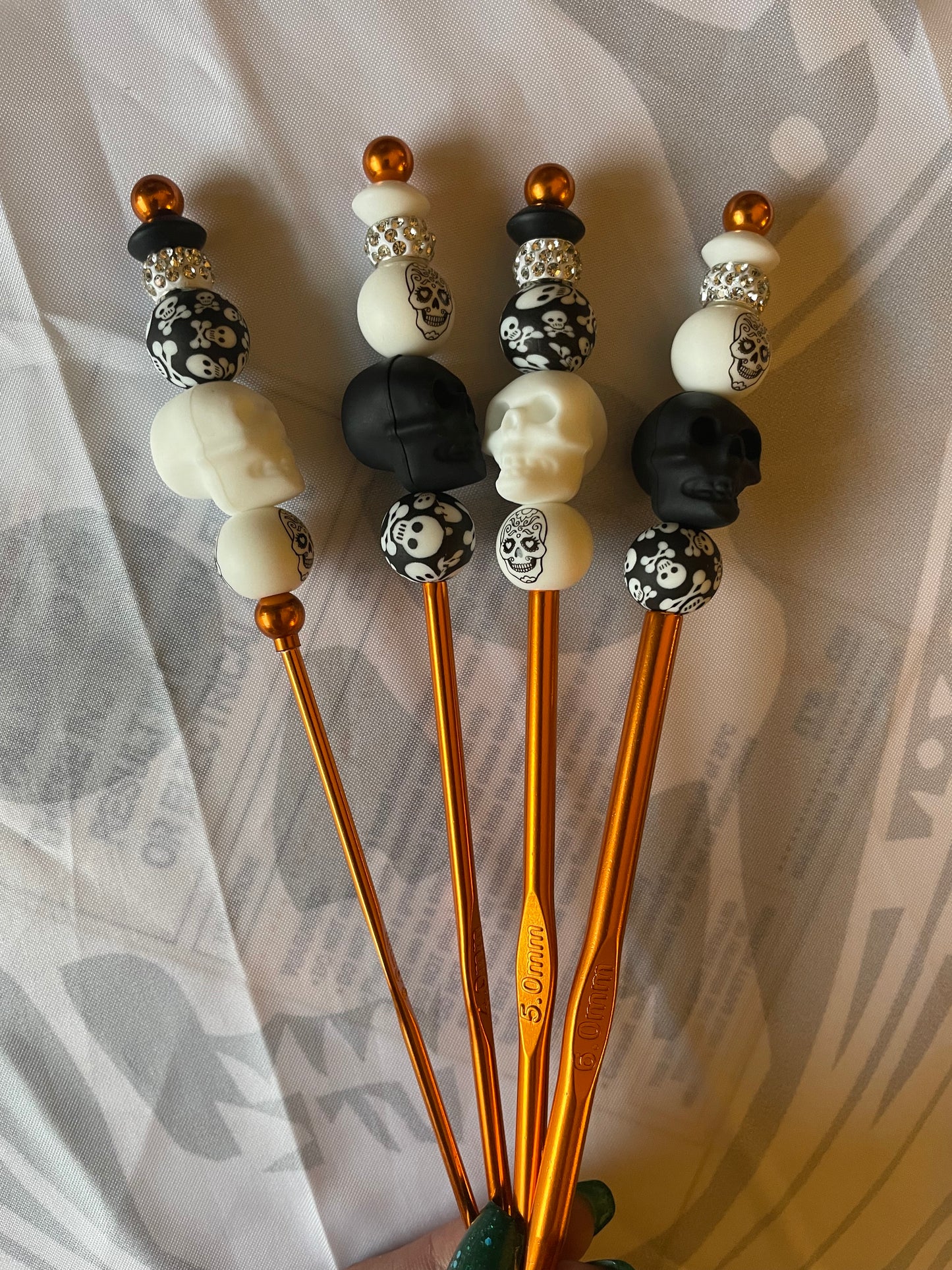 Beaded crochet hook sets