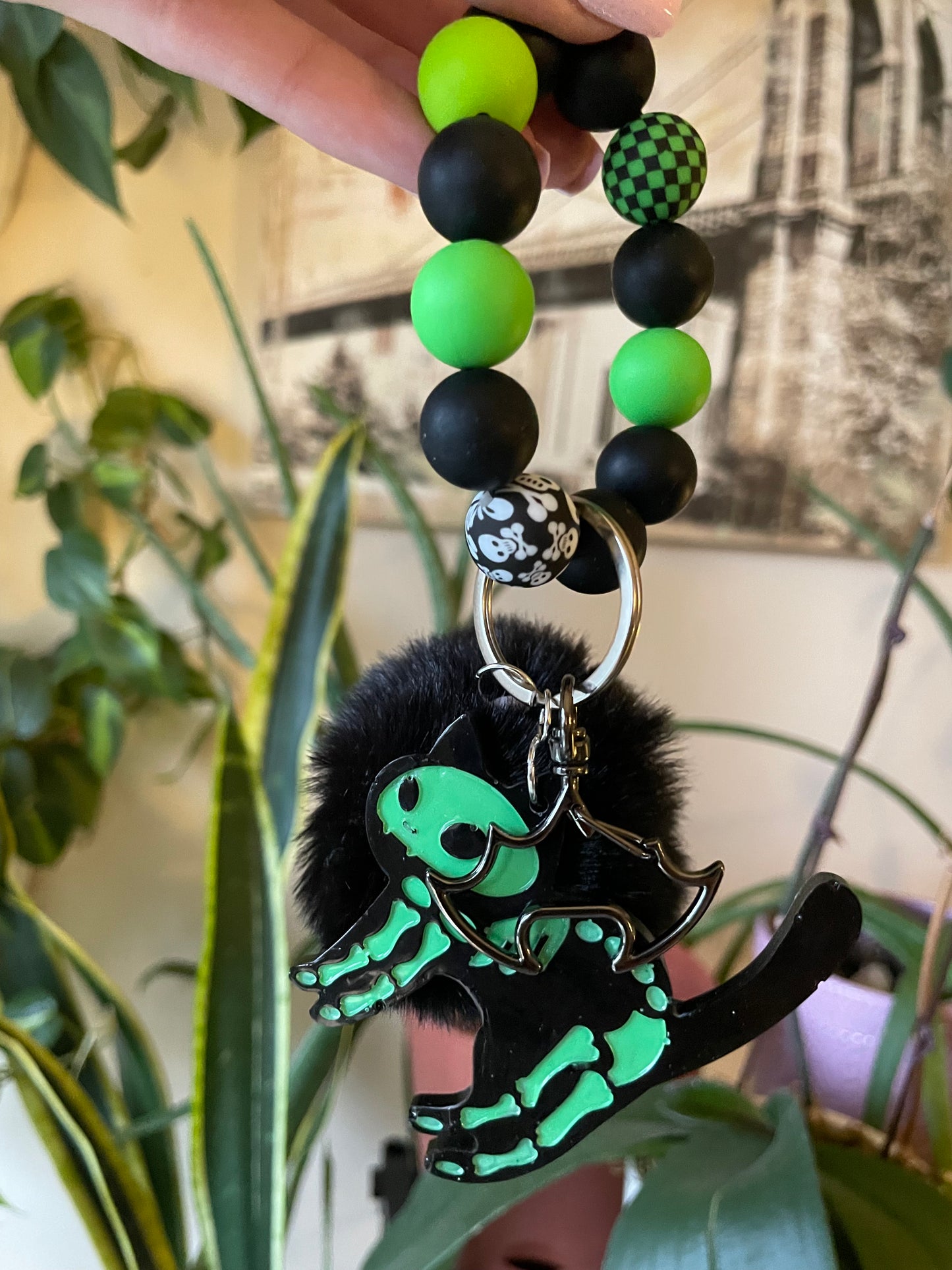 Black and green skelekitties