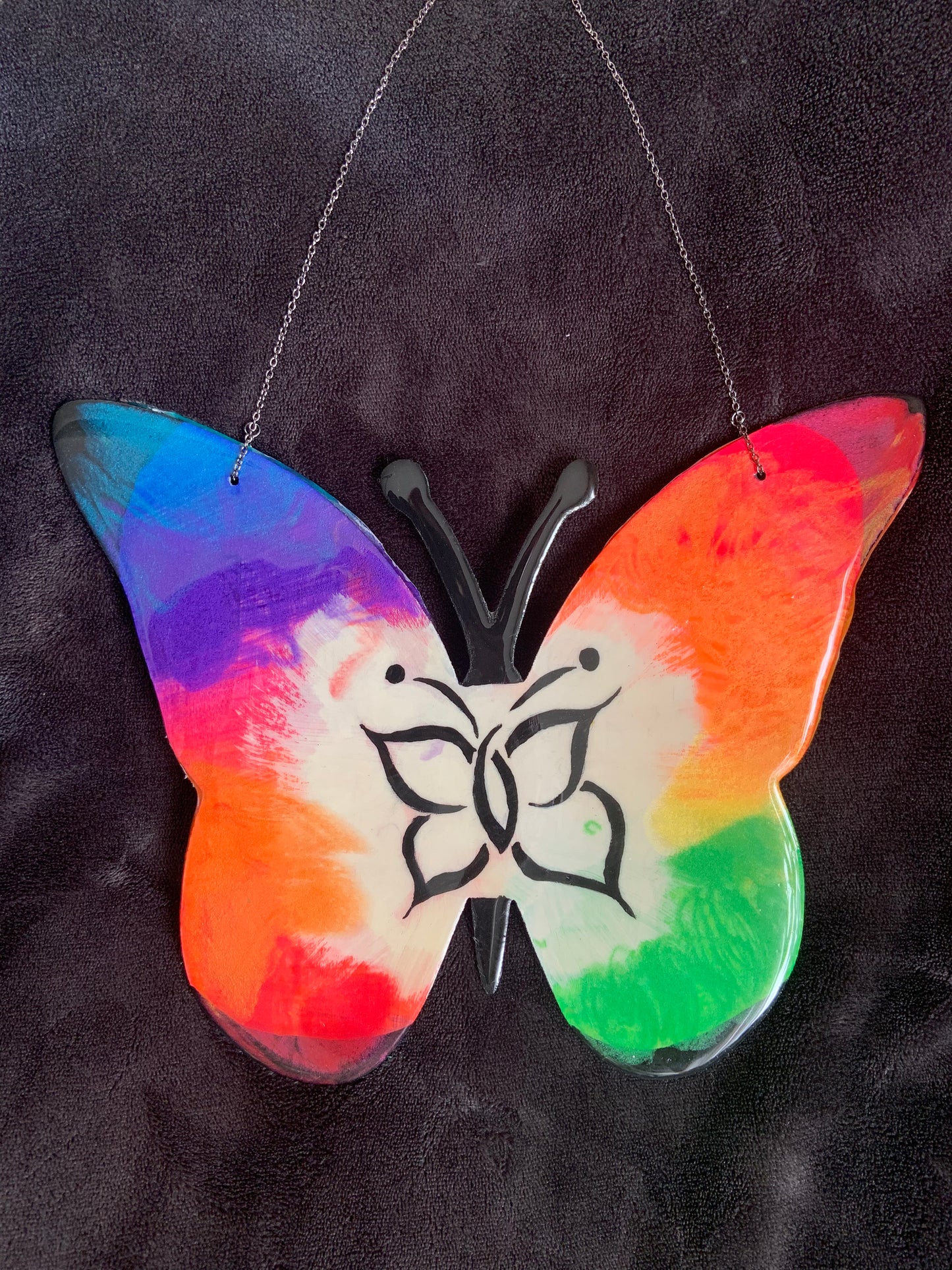 Epoxy resin colourful butterfly