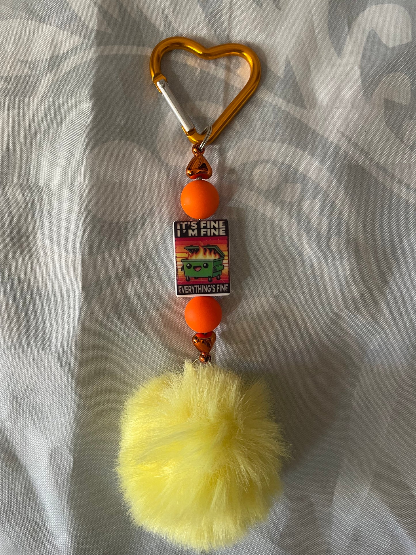 Sassy silicone beaded keychains