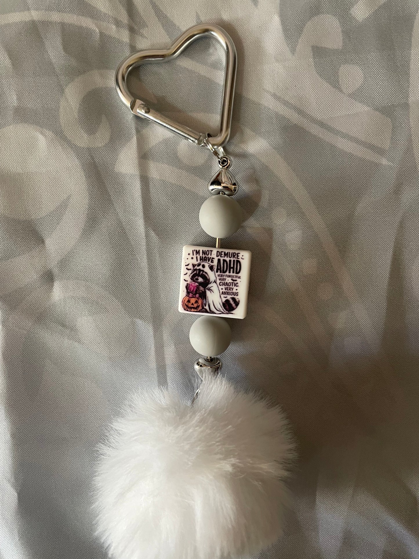 Sassy silicone beaded keychains