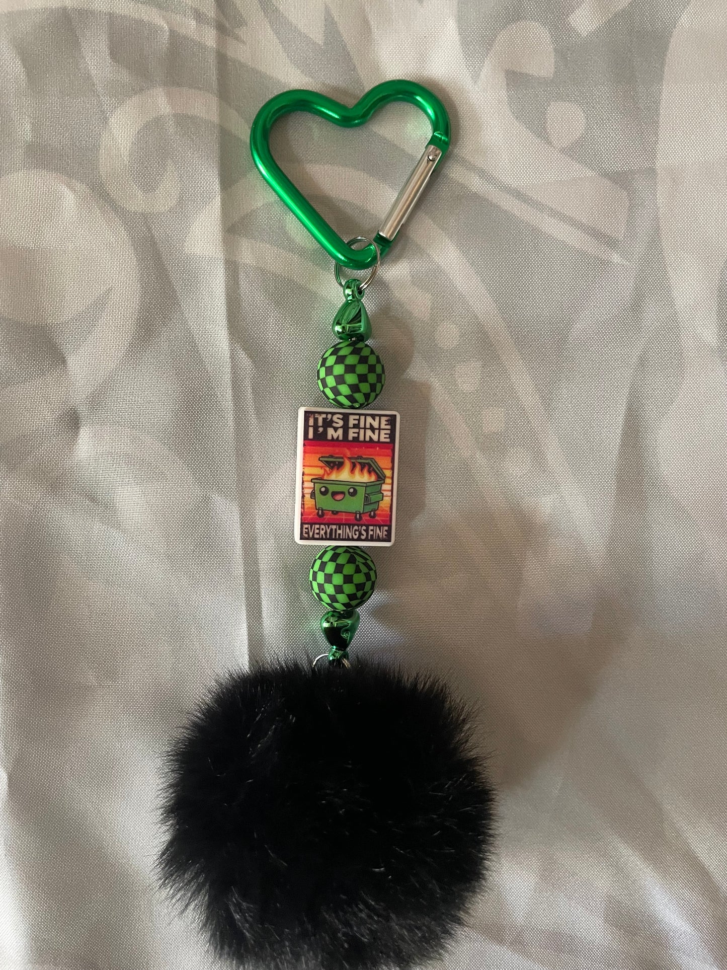 Sassy silicone beaded keychains