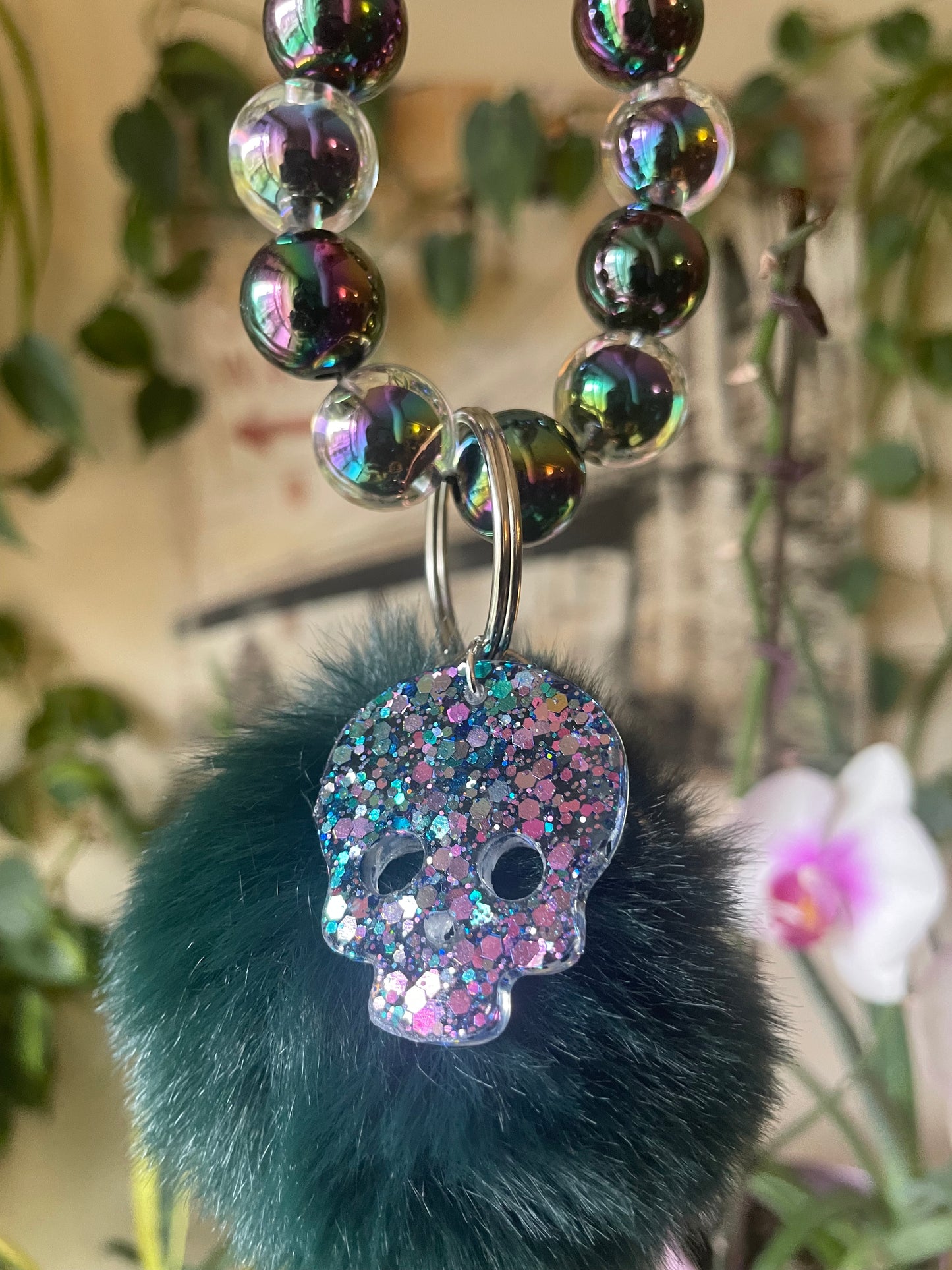 Various unique bubble bead bag charms and keychains