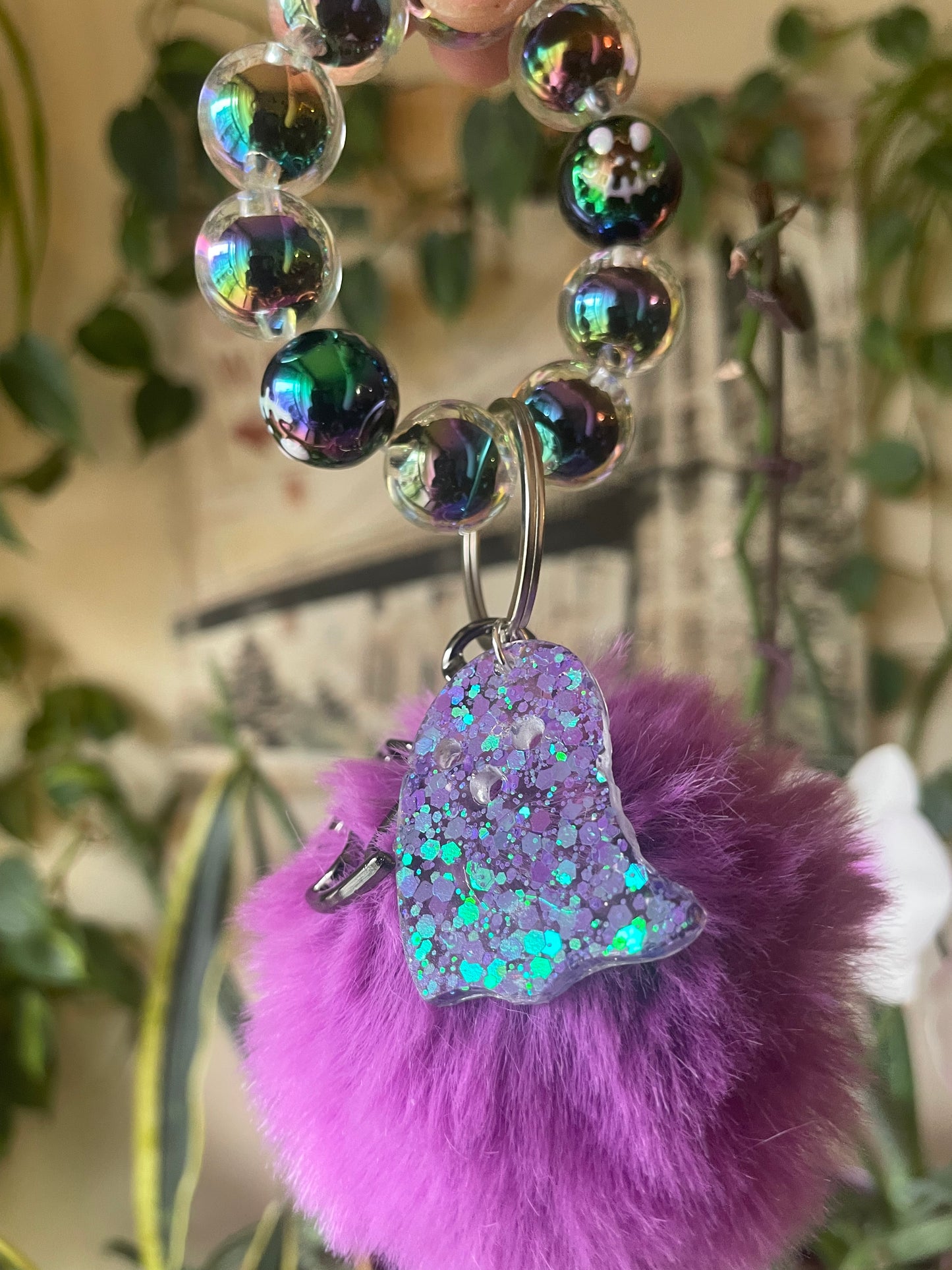 Various unique bubble bead bag charms and keychains