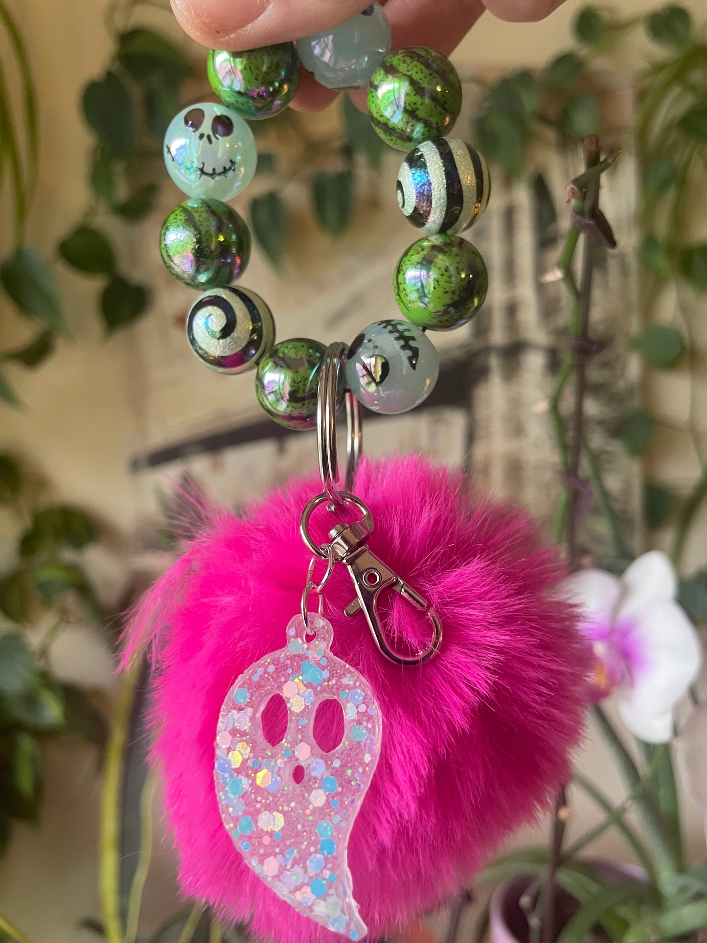 Various unique bubble bead bag charms and keychains