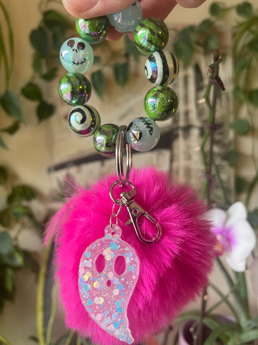 Various unique bubble bead bag charms and keychains