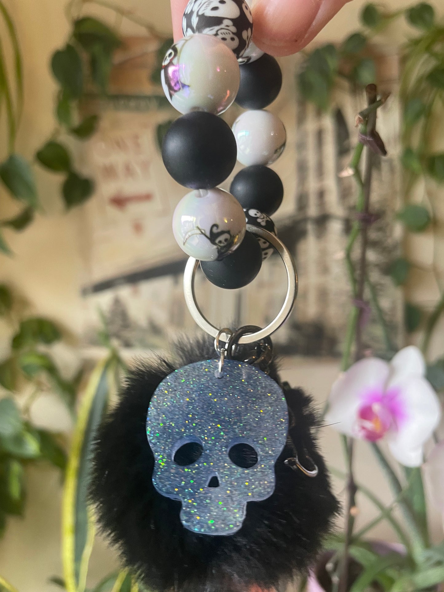 Various unique bubble bead bag charms and keychains