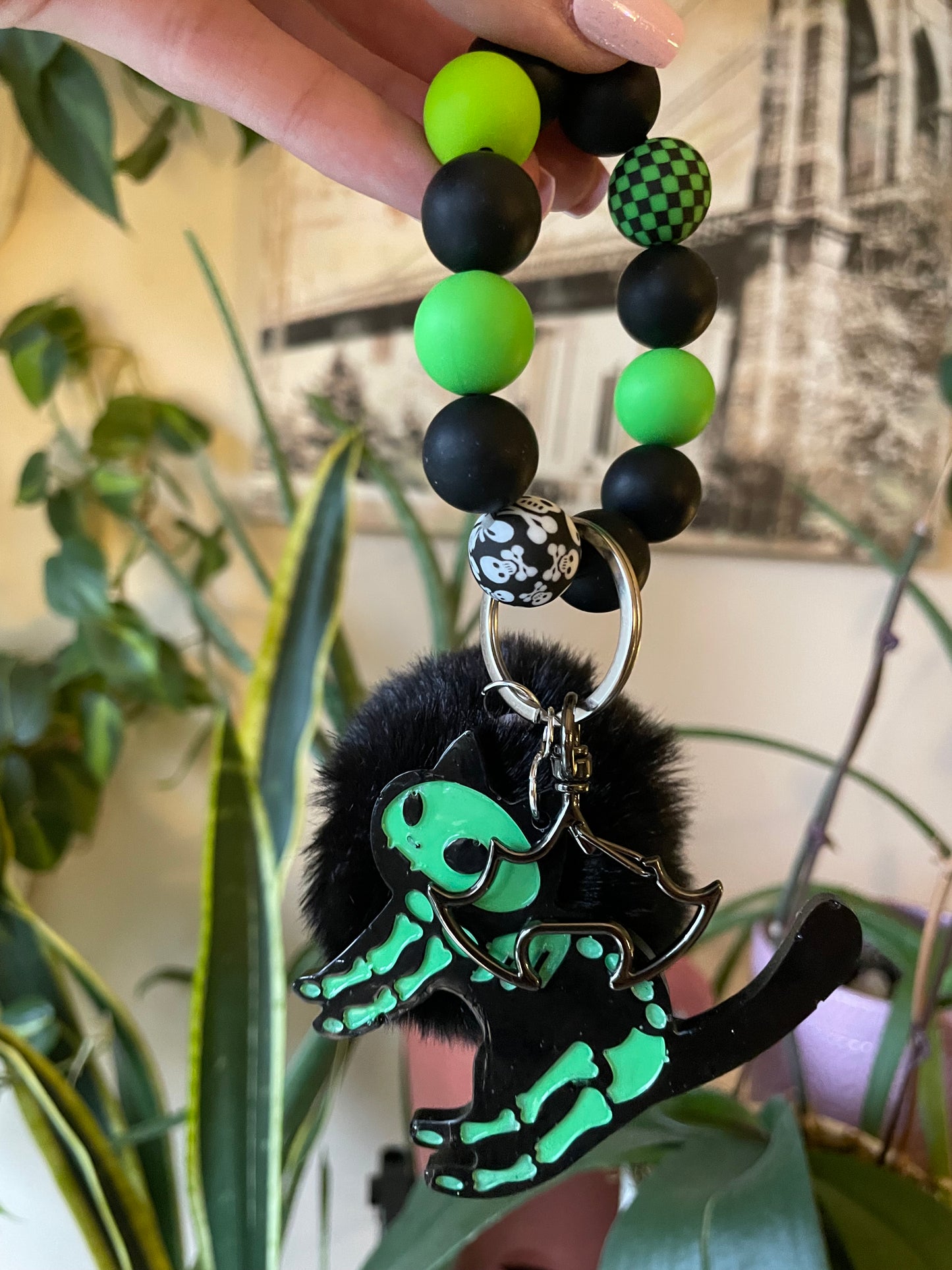 Black and green skelekitties