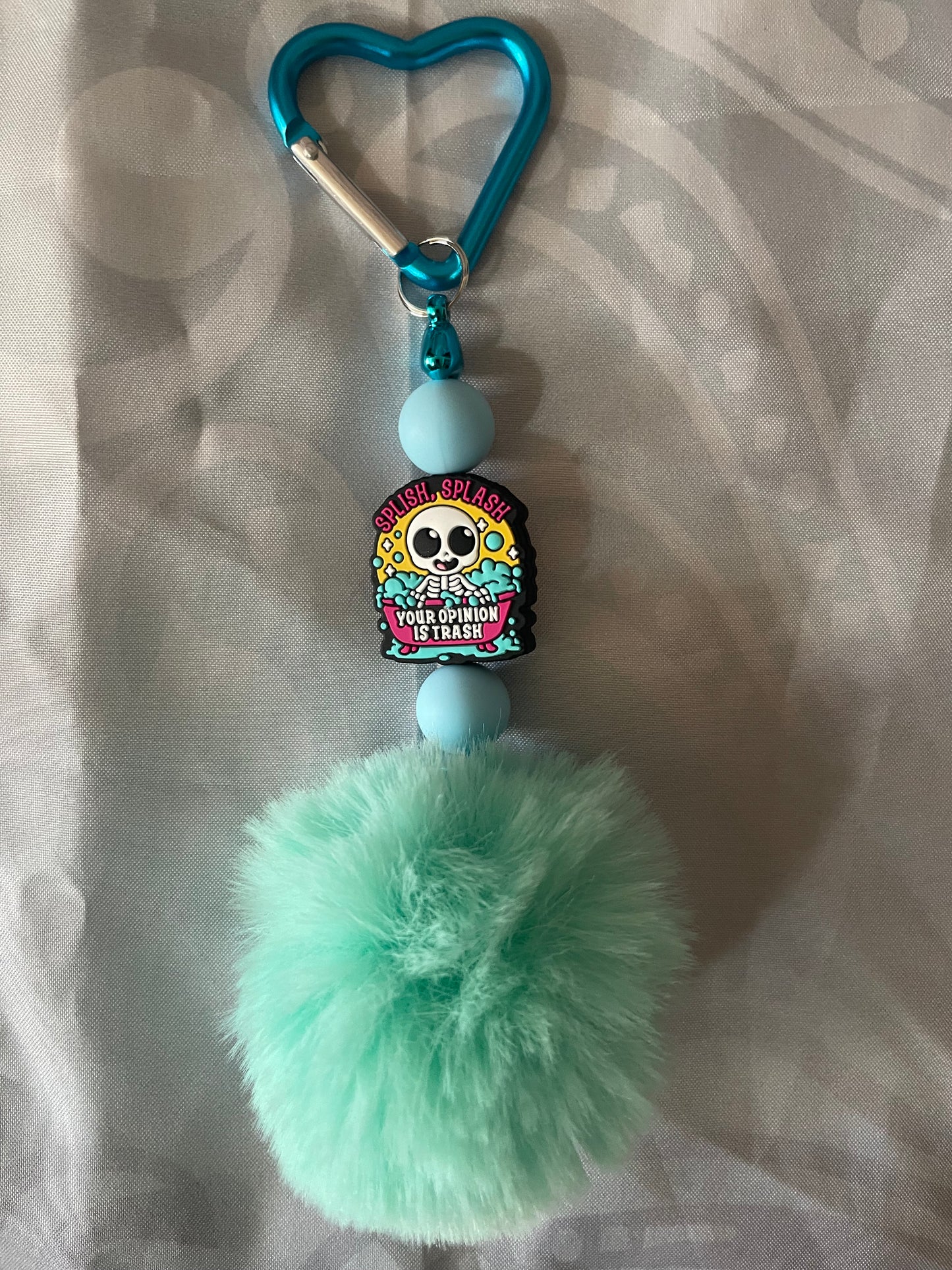 Sassy silicone beaded keychains