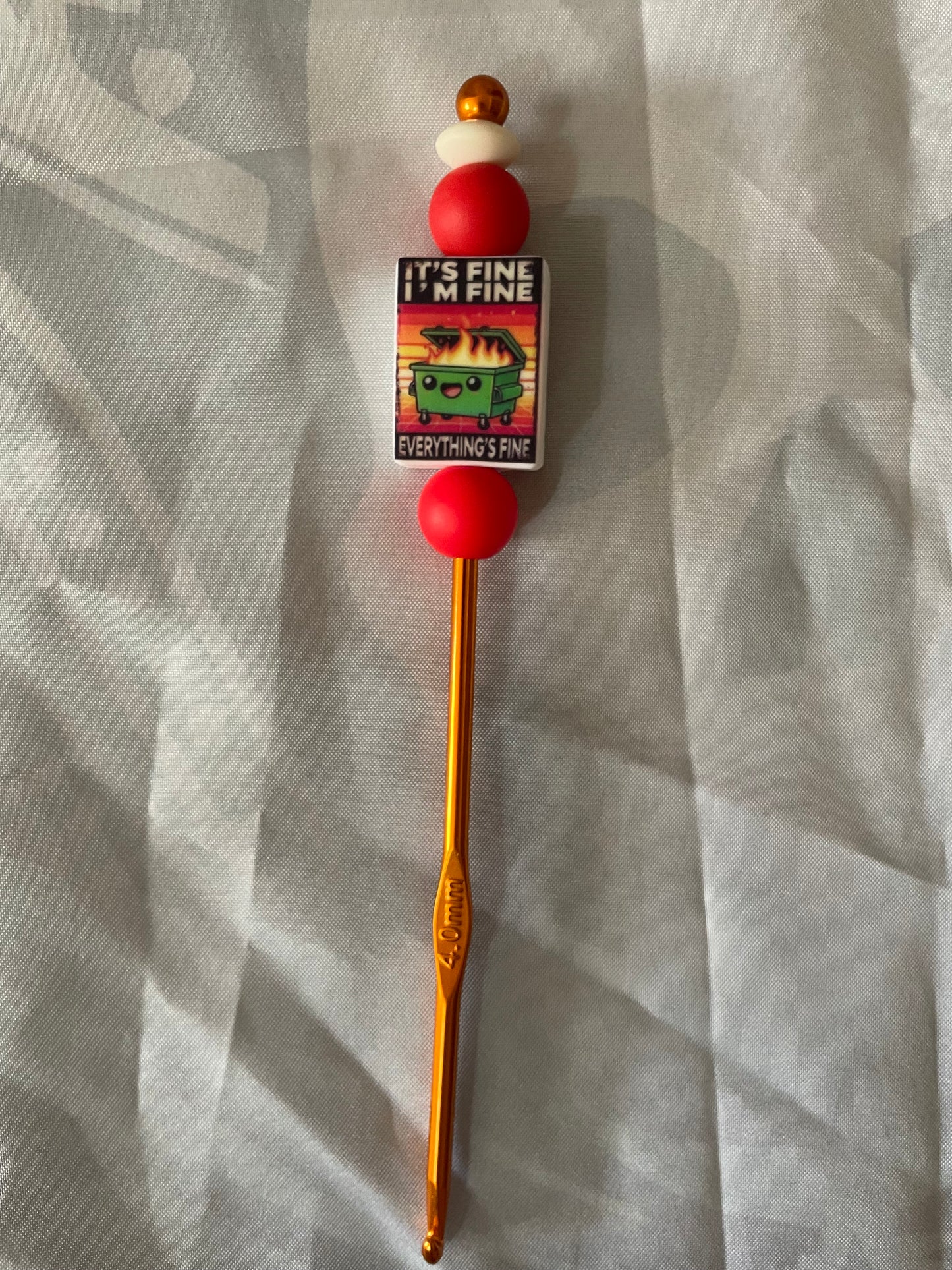 4mm silicone beaded crochet hooks