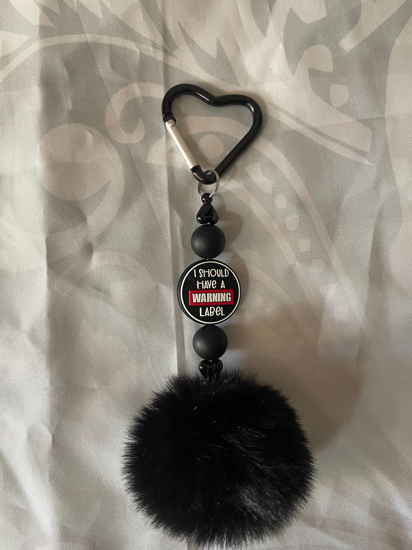 Sassy silicone beaded keychains