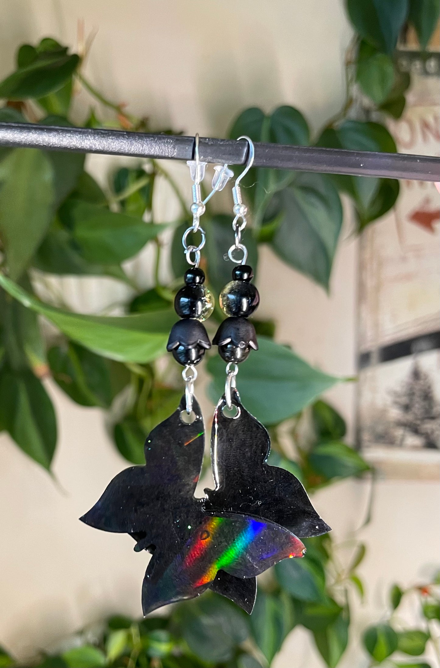 Papillon Noir resin butterfly earrings
