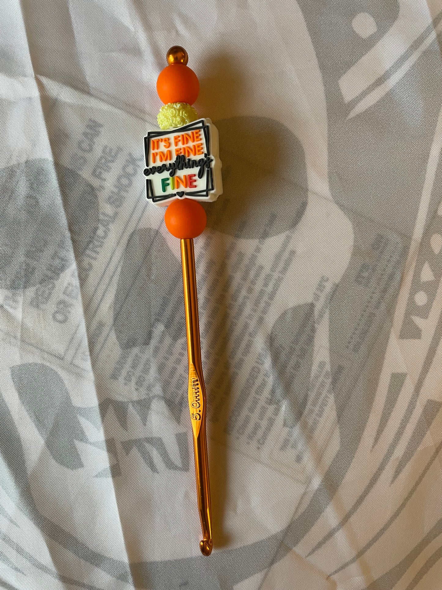 5mm silicone beaded crochet hooks