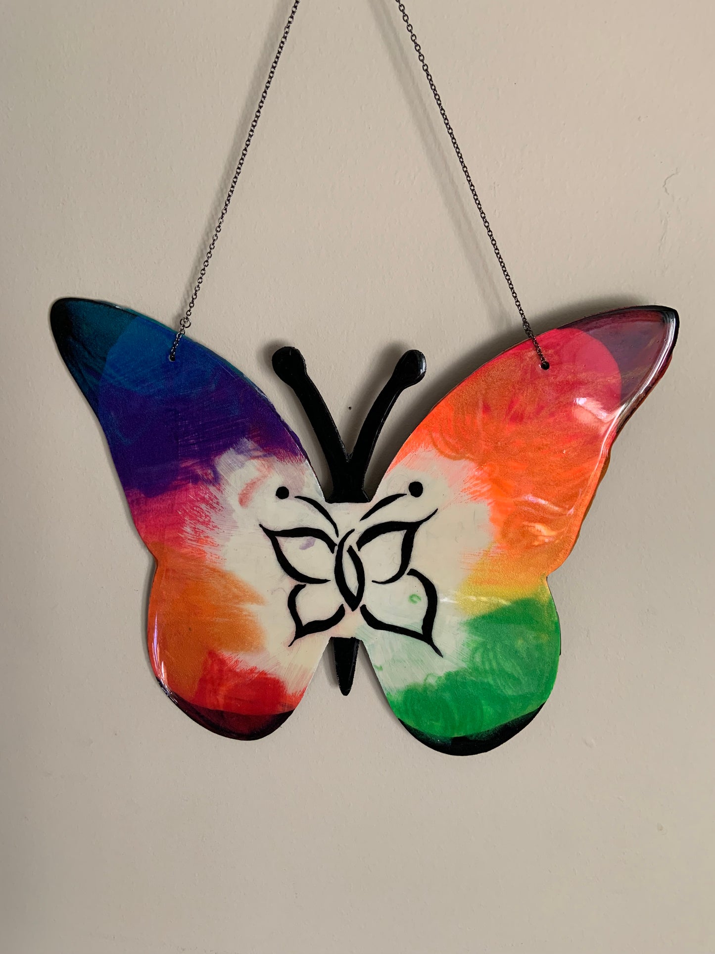 Epoxy resin colourful butterfly