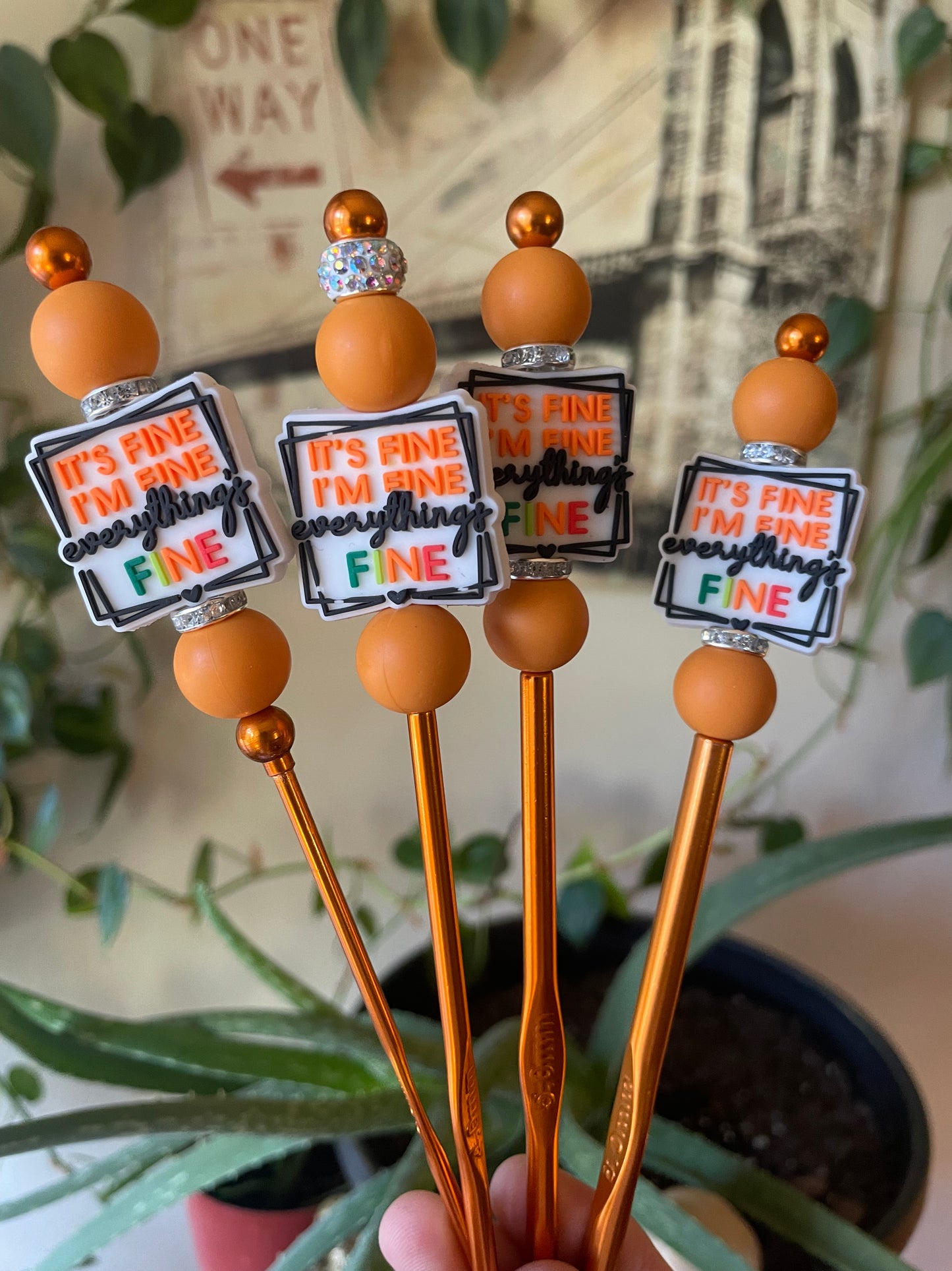 Beaded crochet hook sets