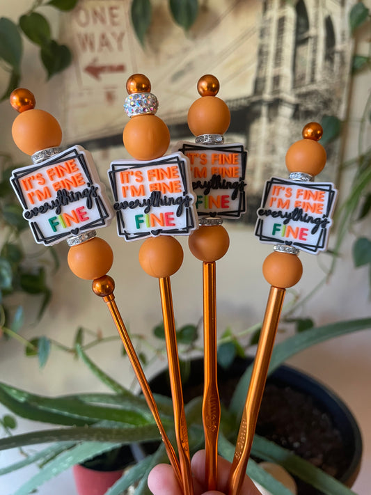 Beaded crochet hook sets