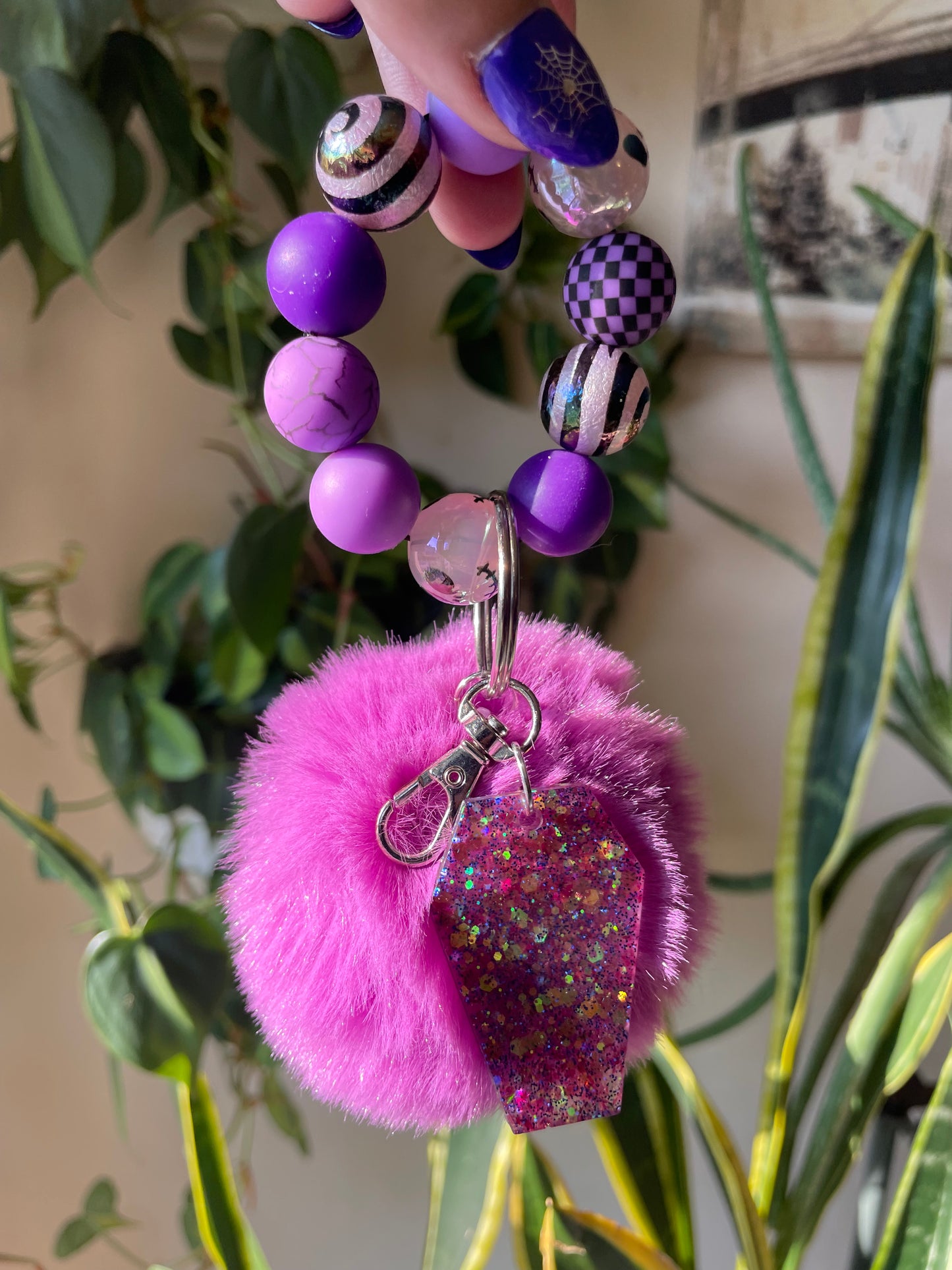 Various unique bubble bead bag charms and keychains
