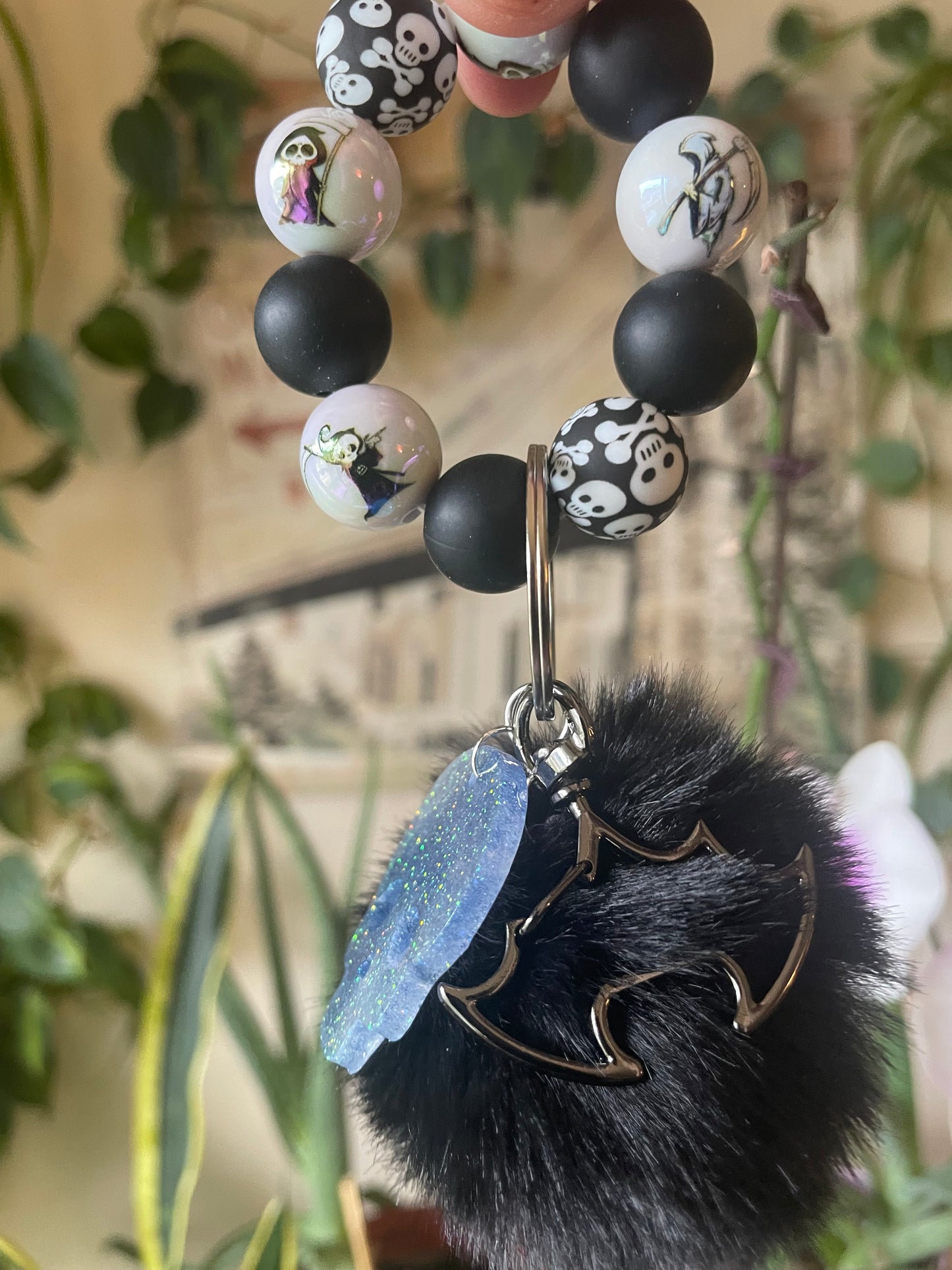 Various unique bubble bead bag charms and keychains