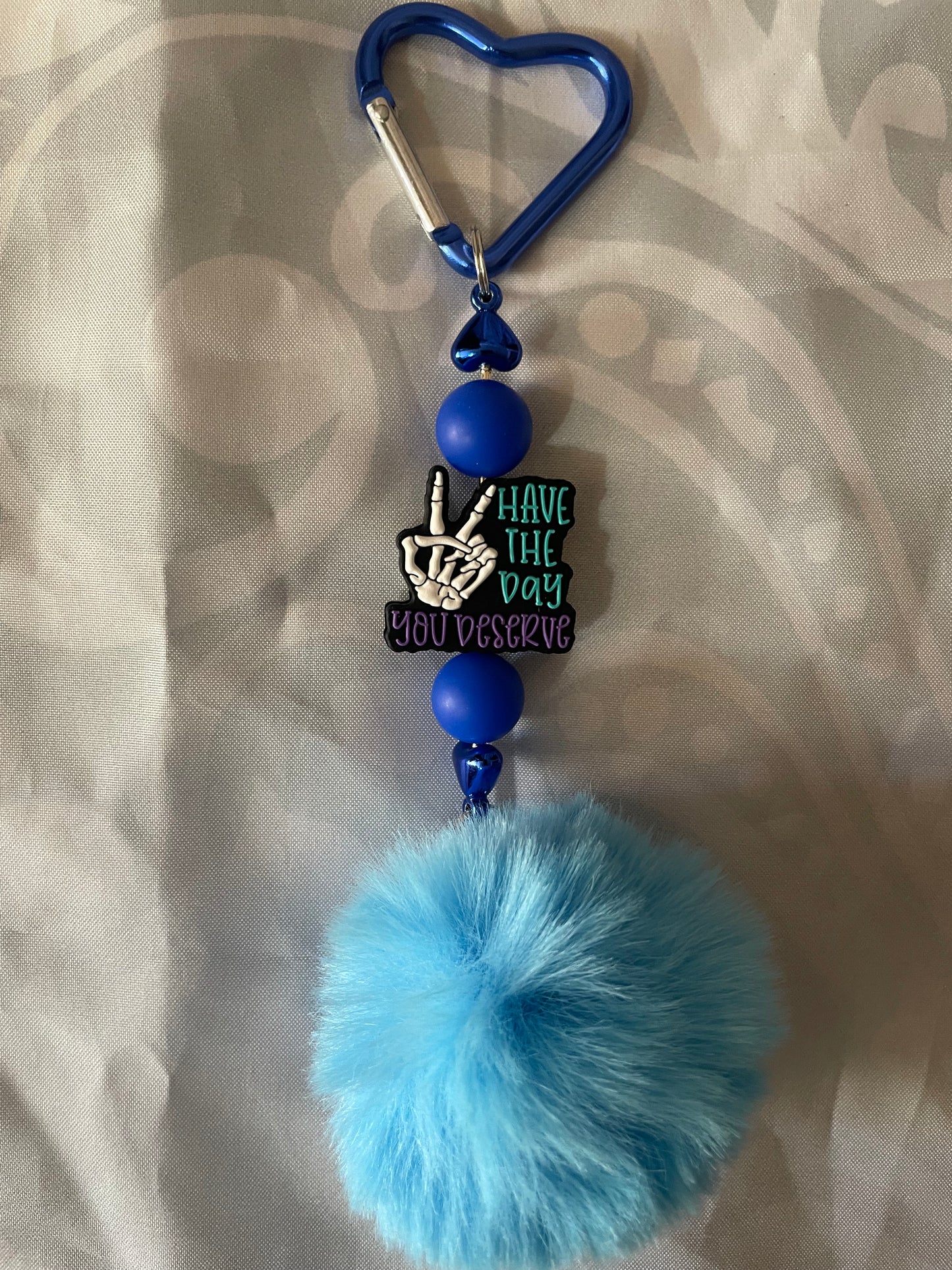 Sassy silicone beaded keychains
