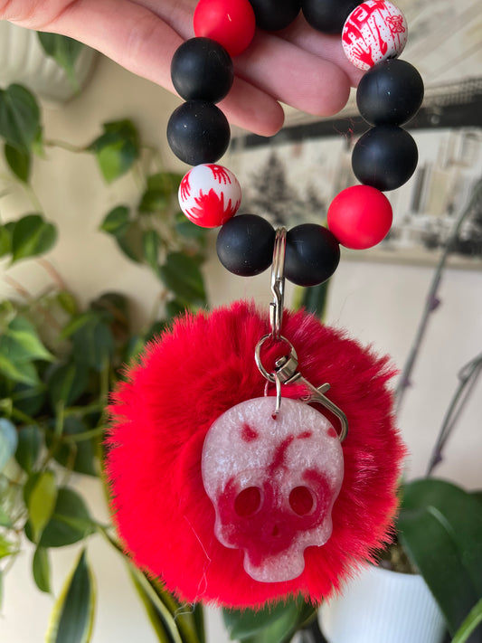Horror bubble bead bag charm