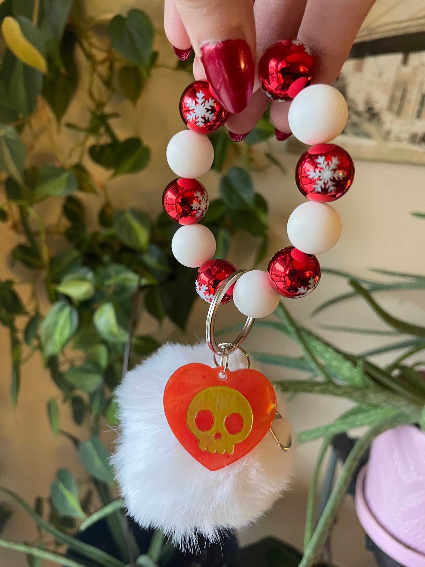Spooky Christmas bubble bead bag charms