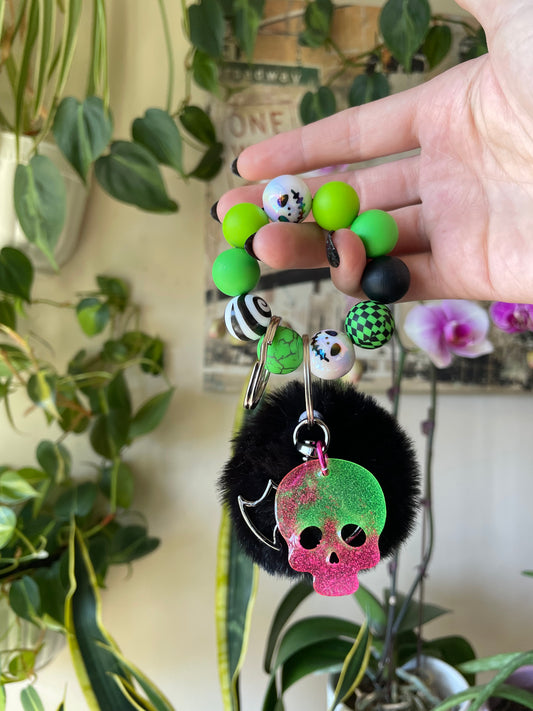 Watermelon Bubble bead epoxy keychains