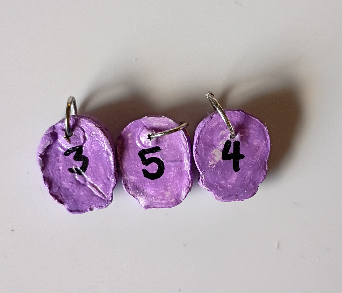 Skelly clay stitch markers