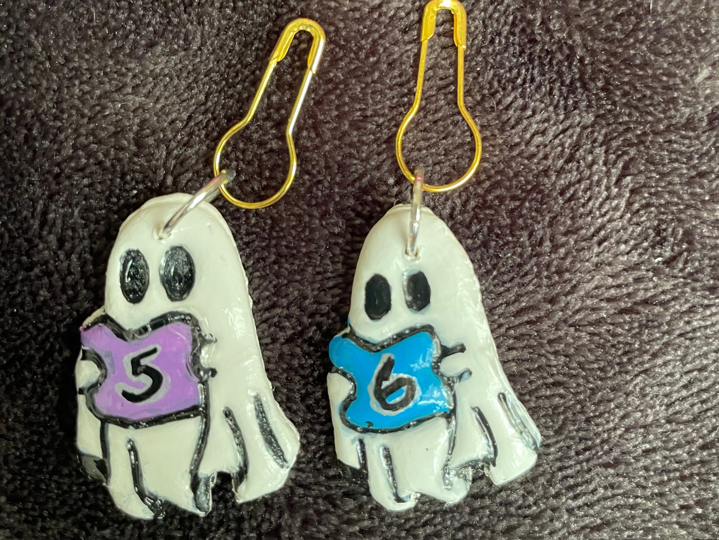 Boo buddies clay stitch marker sets