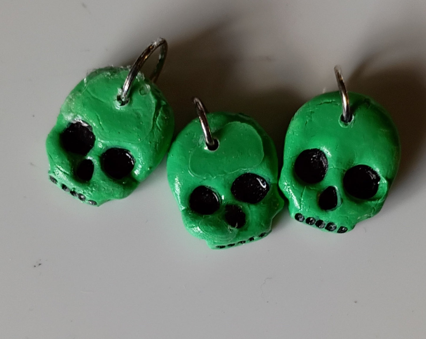 Skelly clay stitch markers