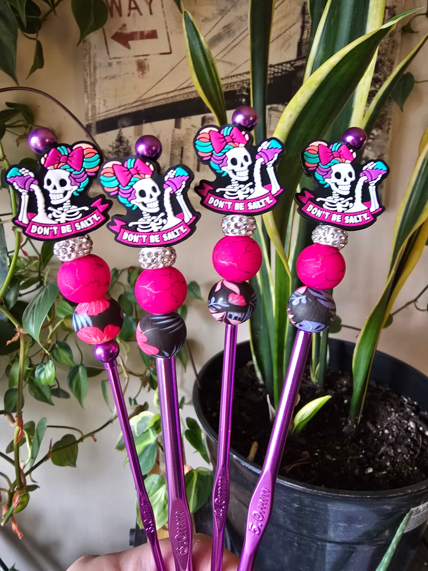 Beaded crochet hook sets