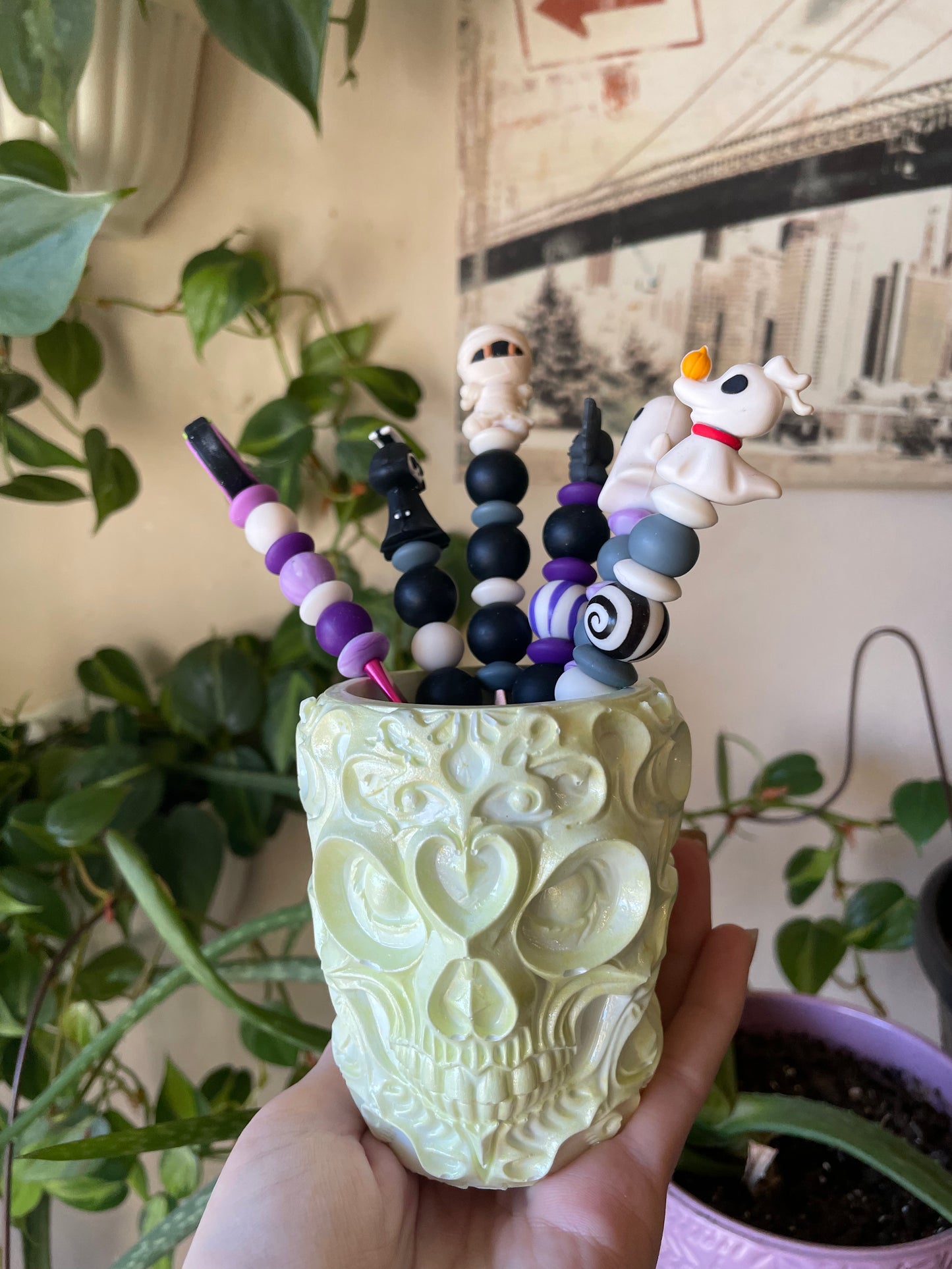 Eco Resin crochet hook cups