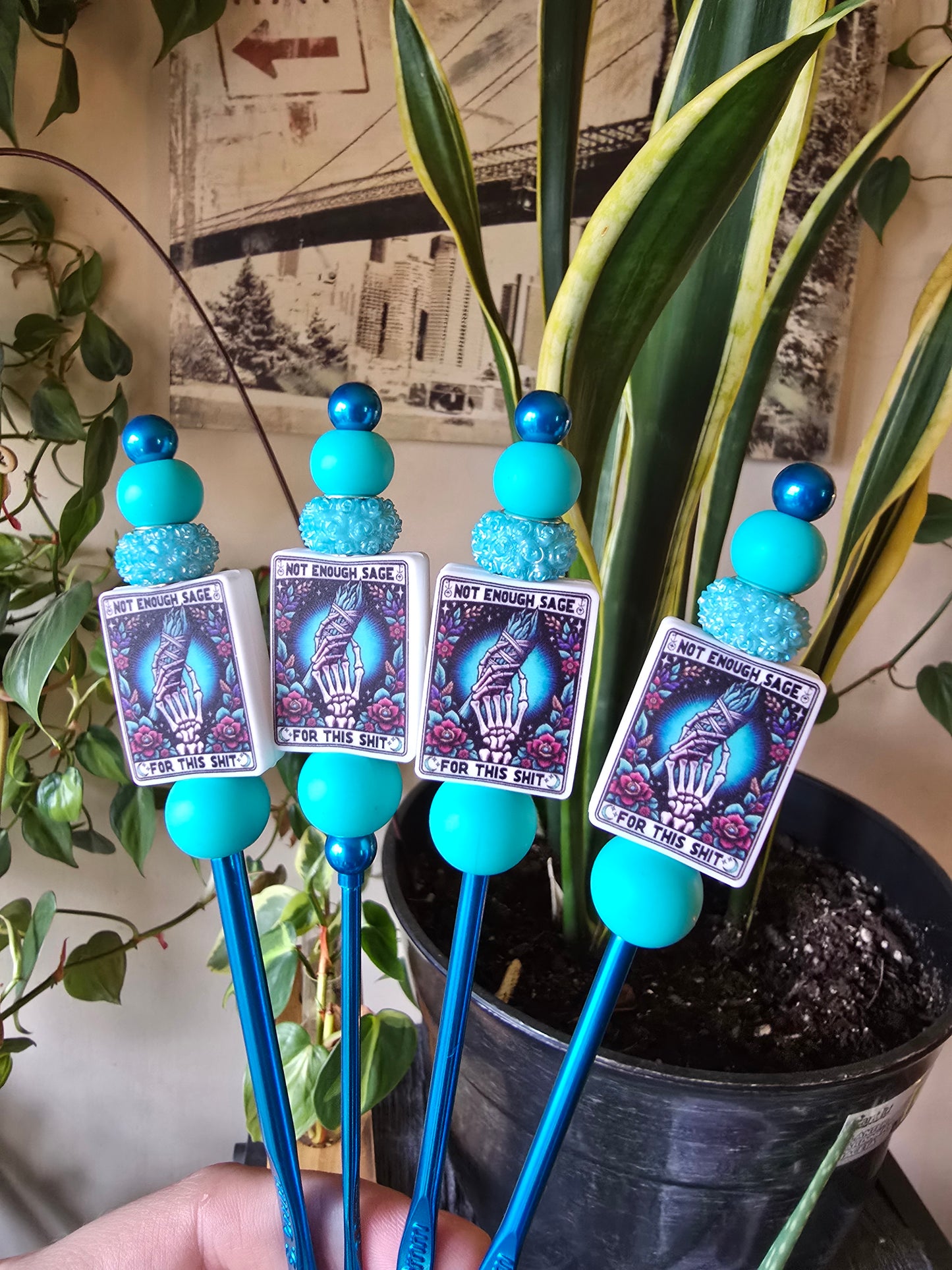 Beaded crochet hook sets