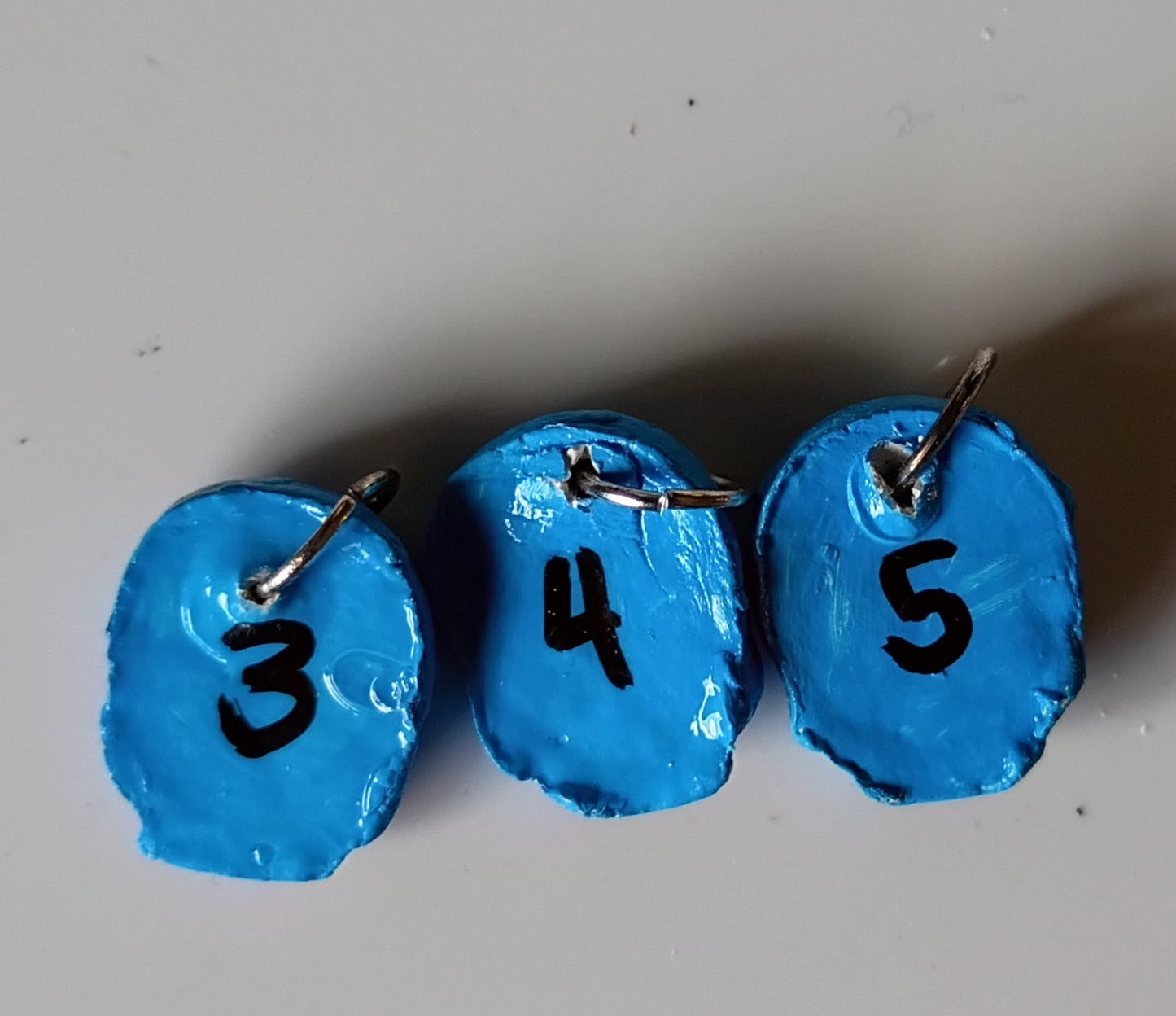 Skelly clay stitch markers