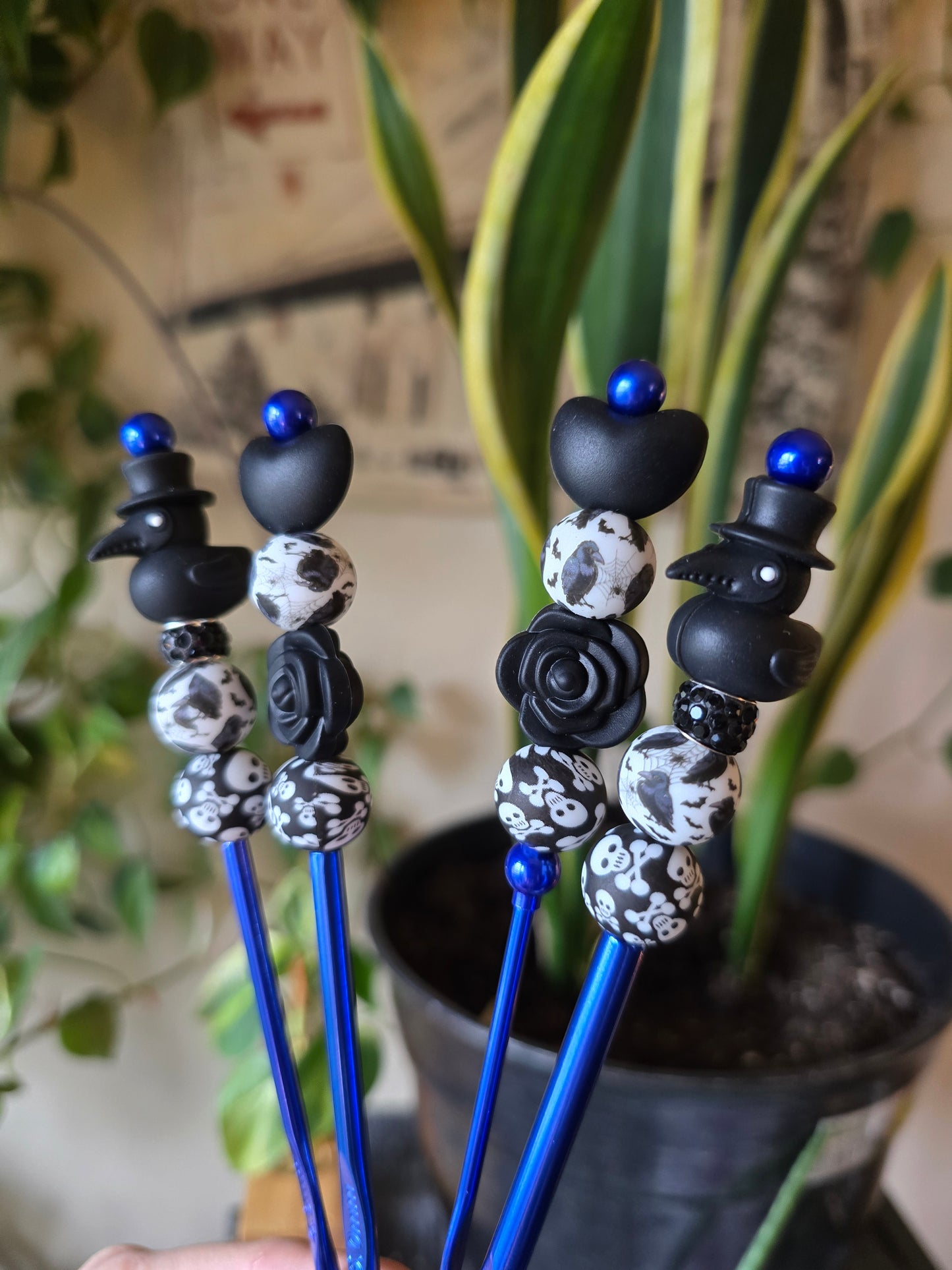Beaded crochet hook sets
