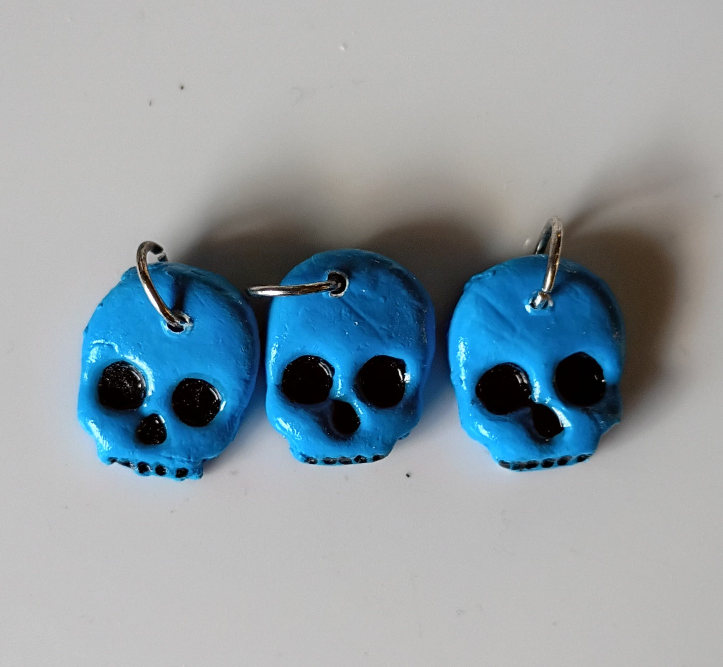 Skelly clay stitch markers