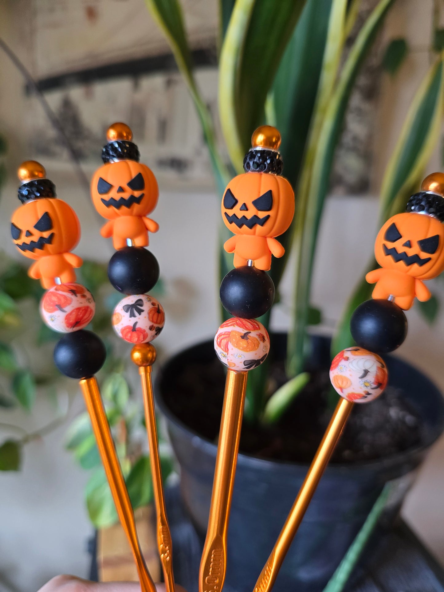 Beaded crochet hook sets